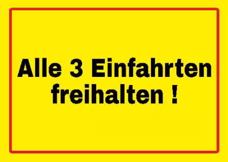 Parken verboten SchildParken - Verkehr Alle Einfahrten freihalten! Bild