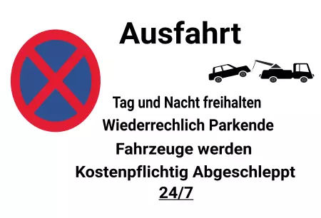 Parken verboten Schild Parken - Verkehr Ausfahrt Bild