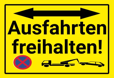Parken verboten Schild Parken - Verkehr Ausfahrt freihalten Bild