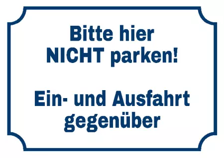 Parken verboten Schild Parken - Verkehr Bitte hier NICHT parken! Bild