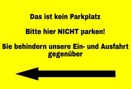Parken verboten SchildParken - Verkehr Das ist kein Parkplatz. Bitte hier NICHT parken! Bild