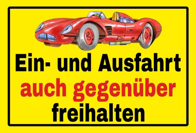 Parken verboten Schild Parken - Verkehr Ein- und Ausfahrt freihalten Bild