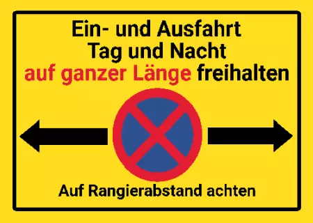 Parken verboten SchildParken - Verkehr Ein- und Ausfahrt ... freihalten Bild