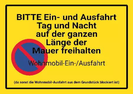 Parken verboten Schild Parken - Verkehr Ein- und Ausfahrt Tag und Nacht... Bild