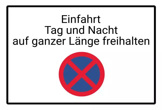 Parken verboten Schild Parken - Verkehr Einfahrt freihalten Bild