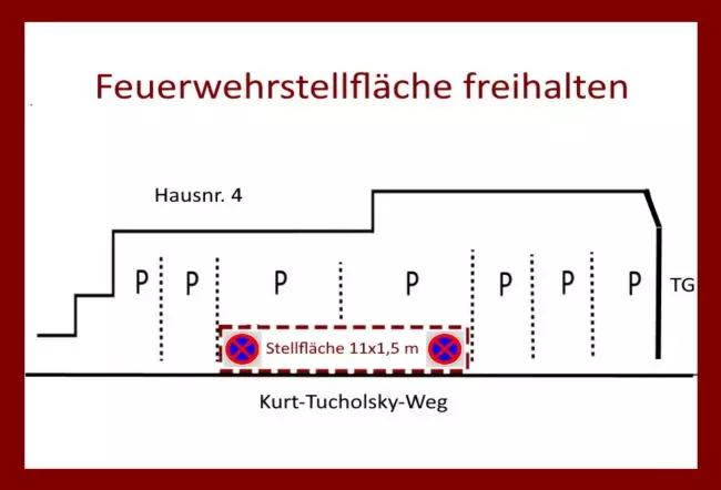Parken verboten Schild Parken - Verkehr Feuerwehrstellflächen Bild