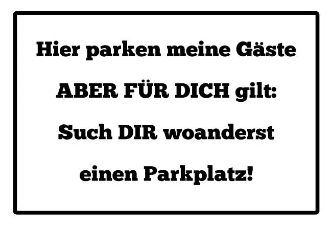 Parken verboten Schild Parken - Verkehr Hier parken meine Gäste Bild
