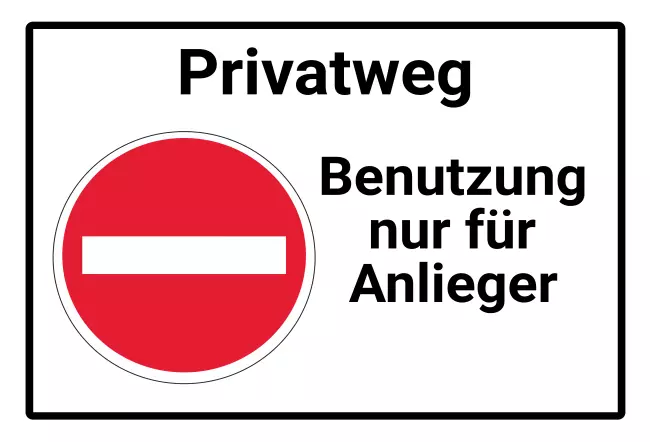 Parken verboten Schild Parken - Verkehr .. nur für Anlieger Bild