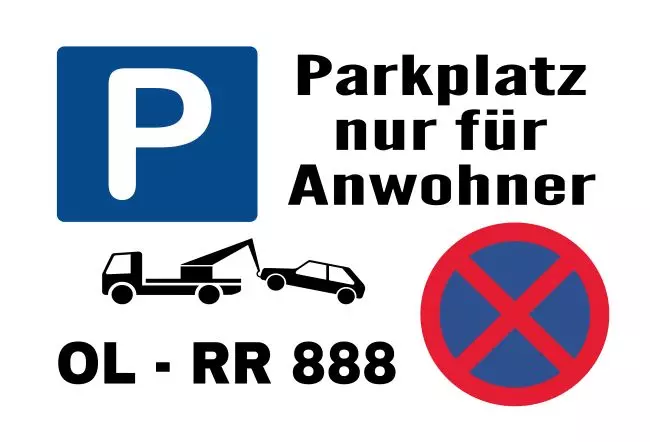 Parken verboten Schild Parken - Verkehr Nur für Anwohner Bild