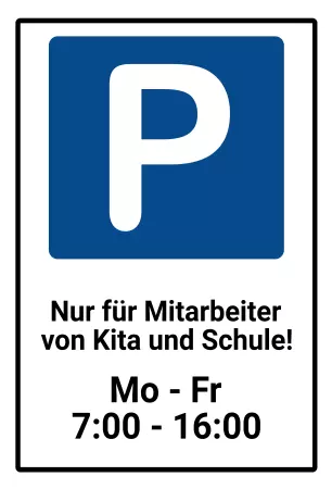 Parken verboten Schild Parken - Verkehr Nur für Mitarbeiter Bild