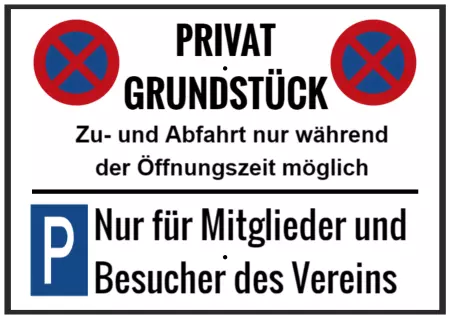 Parken verboten Schild Parken - Verkehr Nur für Mitglieder Bild