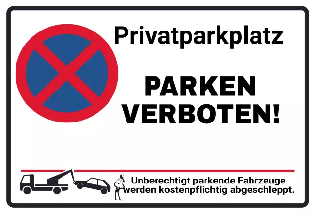 Parken verboten Schild Parken - Verkehr Parken verboten Bild