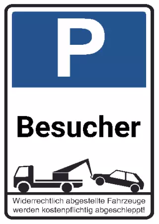 Parken verboten SchildParken - Verkehr Parkplatz für Besucher Bild