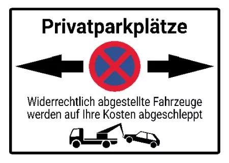 Parken verboten Schild Parken - Verkehr Privatpaerkplätze Bild