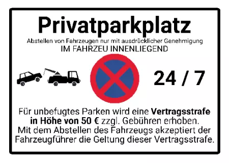 Parken verboten SchildParken - Verkehr Privatparkplatz Bild
