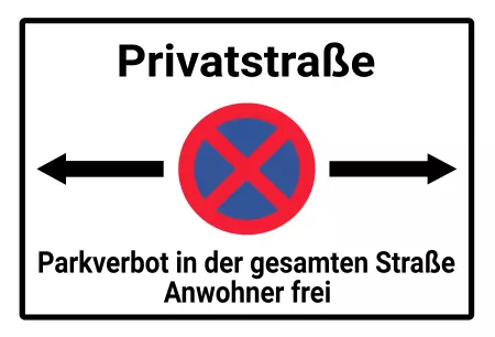Parken verboten SchildParken - Verkehr Privatstraße Bild