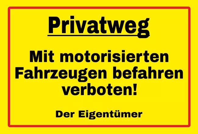 Parken verboten Schild Parken - Verkehr Privatweg Bild
