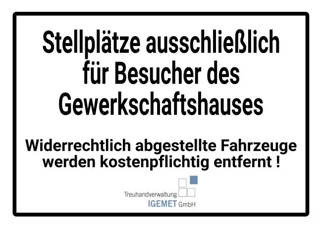 Parken verboten Schild Parken - Verkehr Stellplätze Bild