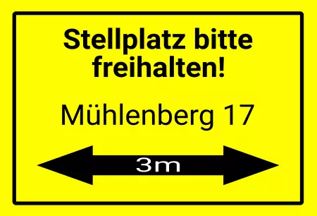 Parken verboten SchildParken - Verkehr Stellplatz bitte freihalten! Bild