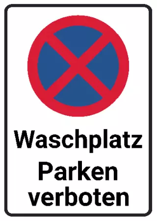 Parken verboten SchildParken - Verkehr Waschparkplatz Parken verboten Bild